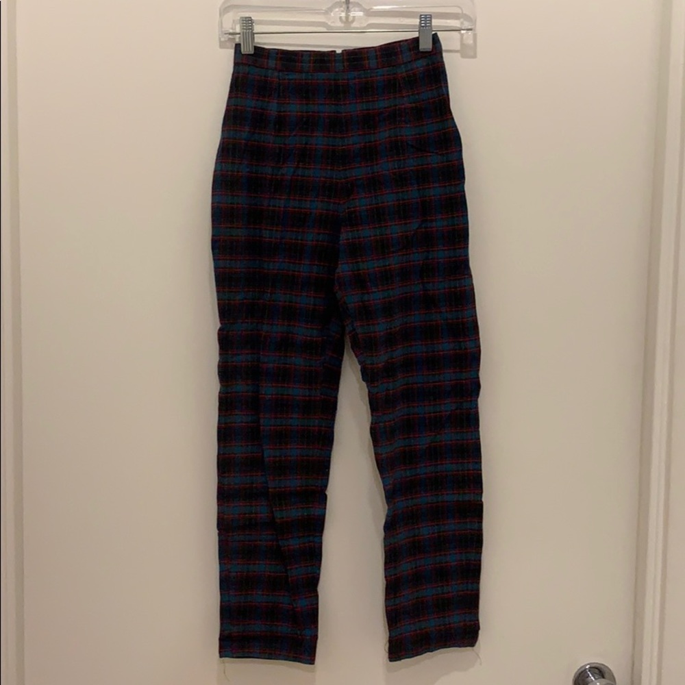 Betsey Johnson, high waist, plaid pants